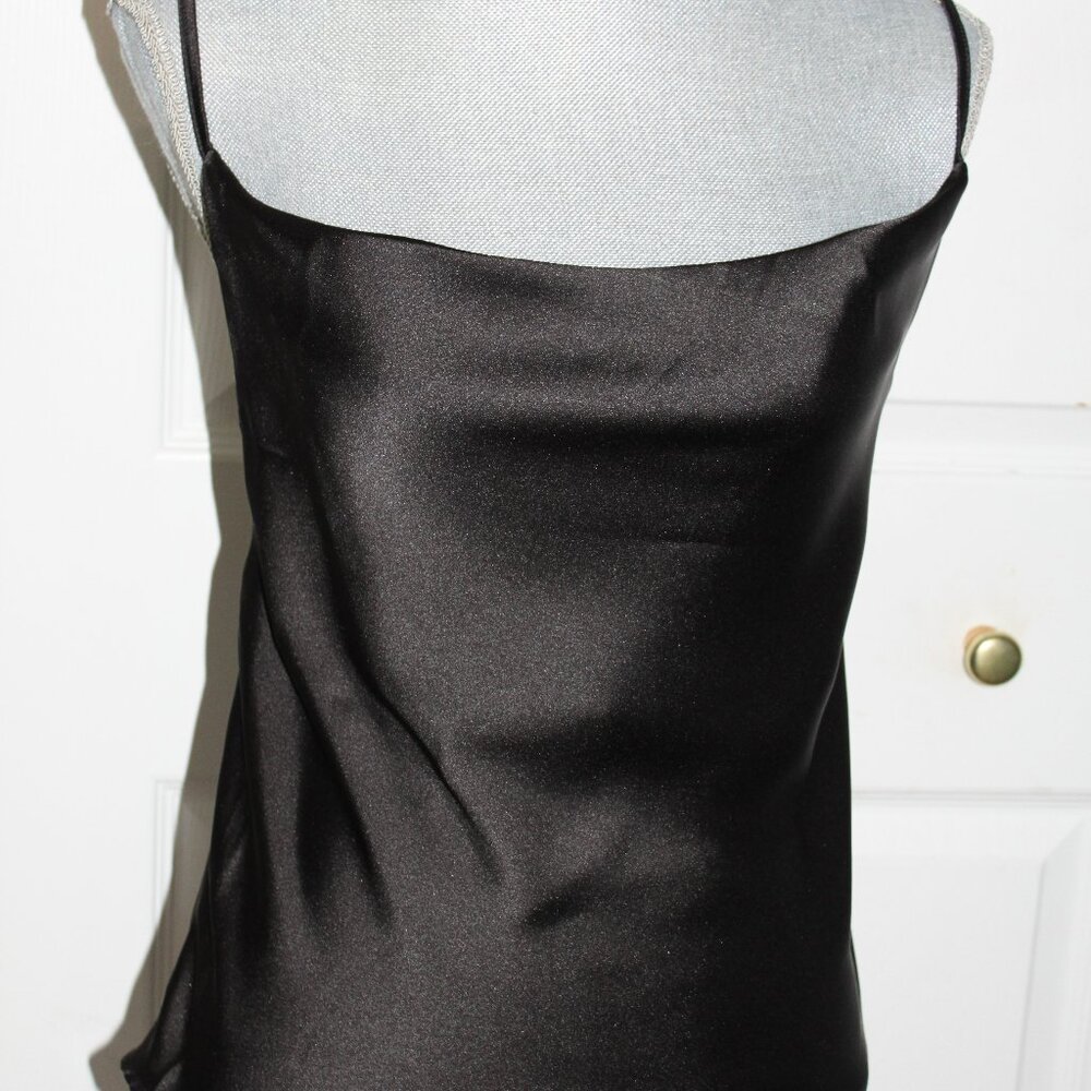 NWT Black Satin Cowl Neck Camisole Top